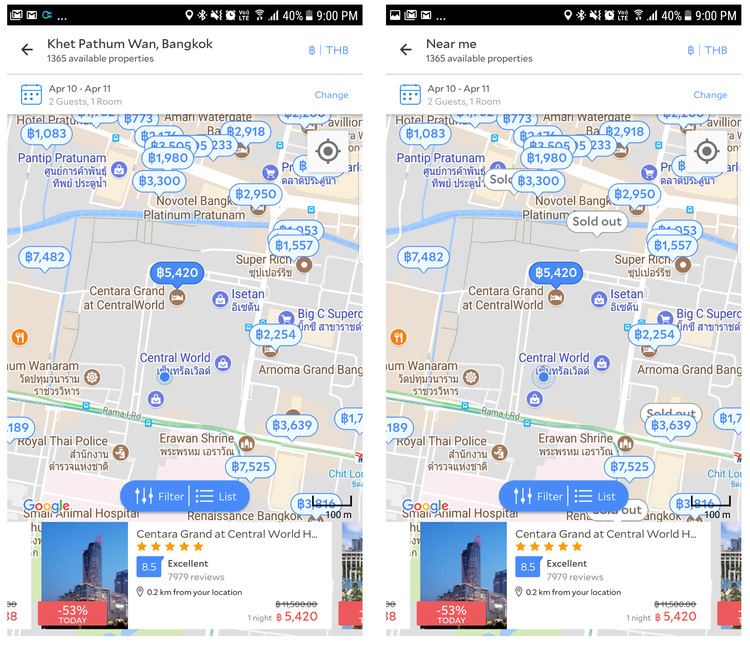 Usability test variant two