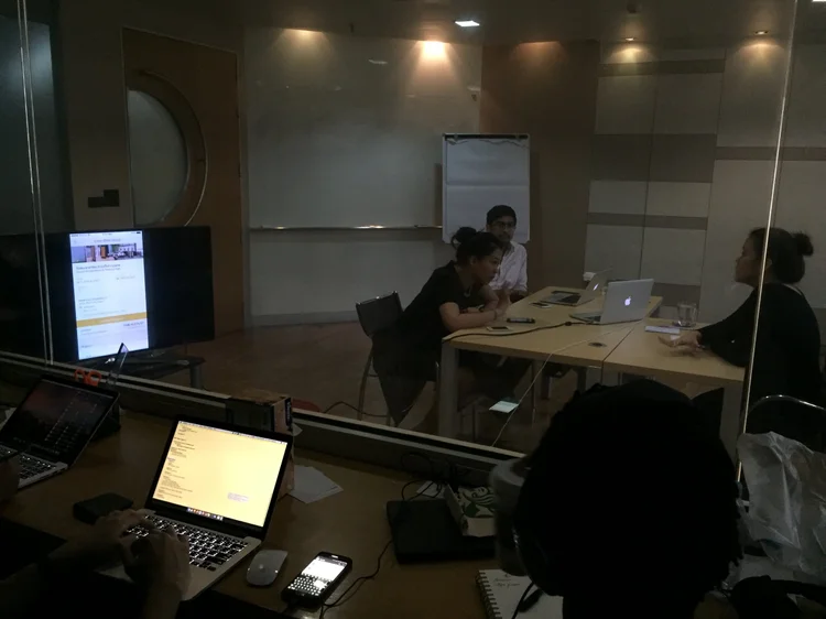 User research lab setup for maps usability sessions
