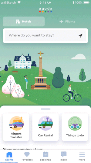 Animation: home tab transitions